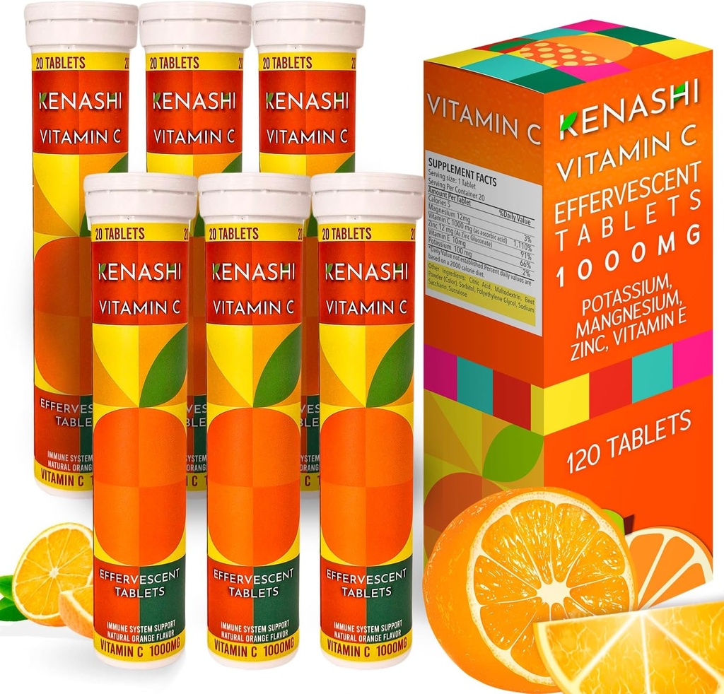 Çinko 1000 mg Vitamin C ile Vitamin C Vitamin C C C Masa Vitamini C Efervescente Para Yetişkino çinko ve Vitamin C 6 Pack