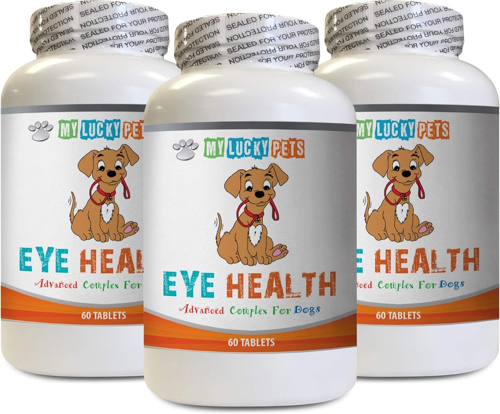 Köpek Immune Boost - Dog Eye Health - Gelişmiş Formula - Faydaları Vizyon - Immune Support - Köpekler için D - 3 Şişe (180 Tedavi)