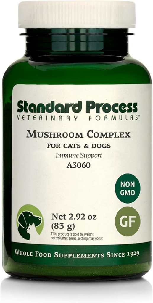 Köpekler ve Kediler için standart işlem Mushroom Kompleks - Bovine Colostrum ile Destek Supplement - Lion's Mane Extract Toz for Dog & Cat Immune Support - Essential Aid for Pet Health - 2.92 oz