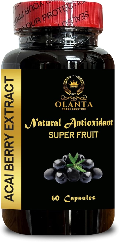 ACAI Berry Extract - Αντιοξειδωτικά συμπλήρωμα, Acai σκόνη, 4:1 acai Berry Extract, όλα φυσικά και μη GMO Acai Boost Blend - 1 φιάλη 60 κάψουλες