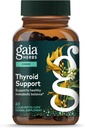 Gaia Herbs Tiroid Desteği - Ashwagandha, Kelp, Brown Seaweed & Schisandra'yı Sağlıklı Metabolik Dengeyi Desteklemek ve genel Well-Being* - 60 Vegan Sıvı Phyto-Capsules (20-Day Supply)