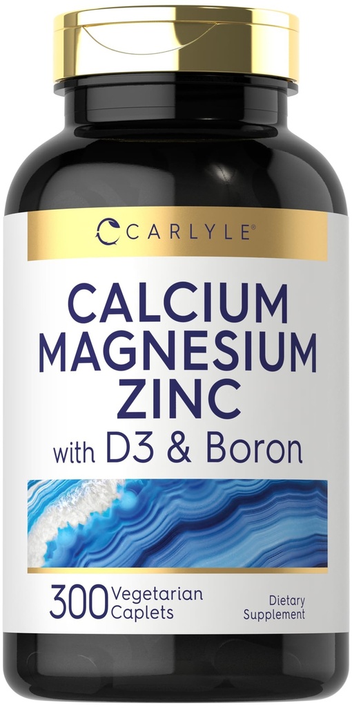 Carlyle Macau Magnezyum D3 | 300 Caplets | Boron | Vegetarian, Non-GMO & Gluten Free Supplement