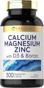 Carlyle Macau Magnezyum D3 | 300 Caplets | Boron | Vegetarian, Non-GMO & Gluten Free Supplement