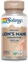SOLARAY Organik Aslanlar Mane Supplement Capsules - Lion's Mane Organik Mushrooms'un 1000 mg'ını sağlamak, Geliştirilmiş Aborpsiyon için Fermented - Vegan, 60 Günlük Garanti, Lab TY, 30 Hizmet, 60 VegCaps