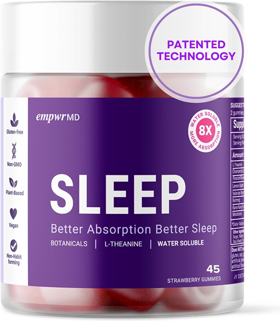 Sleep Support (45-Day Supply), Diyetary Supplement, Valerian, 1mg of Melatonin, Lemon Balm, Chamomile, Paket Amerika'da Yapılabilir