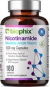 biophix B-3 Nicotinamide 500 mg 180 Caps - Νικοτινικό αμίδιο Νιασίνη Φυσικό Flush-Free Βιταμίνη Φόρμουλα - Υποστηρίζει την υγεία των κυττάρων του δέρματος