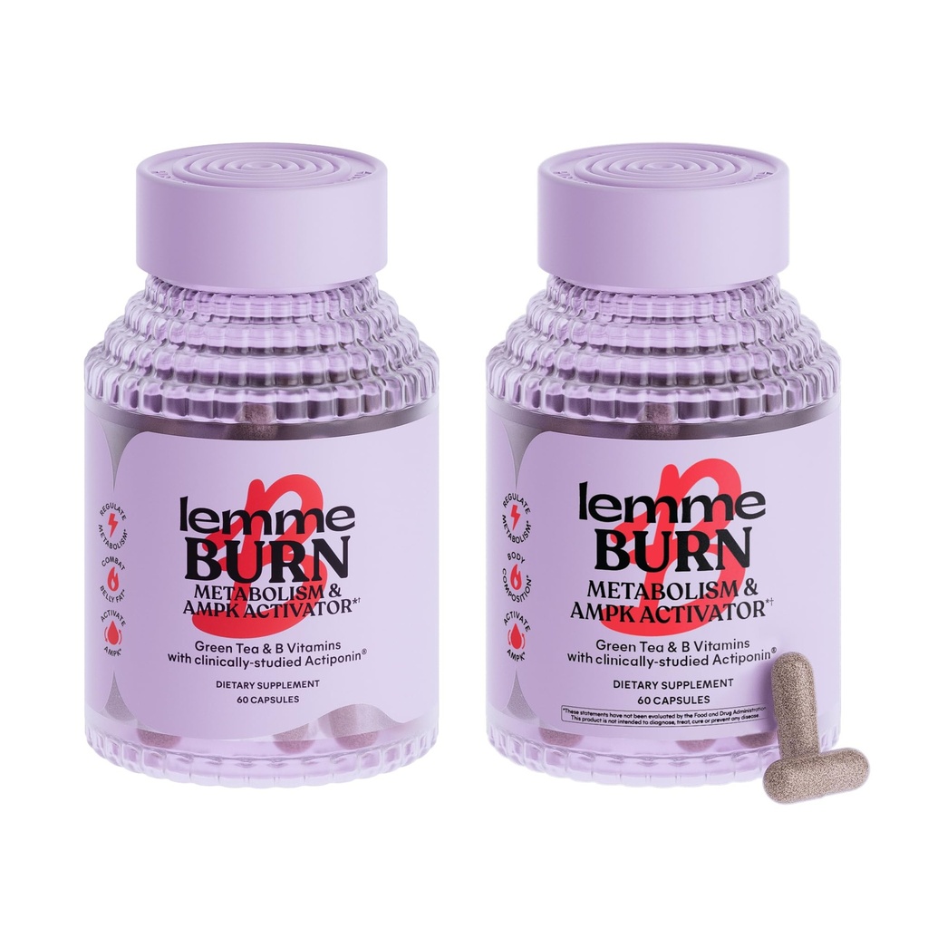 Lemme Burn Belly Fat Capsules, Klinik olarak Studied AMPK Metabolic Activator Actiponin Jiaogulan,% 50 EGCG Yeşil Çay Ekstraksiyonu, B6, Erkekler ve Kadınlar için Me 12