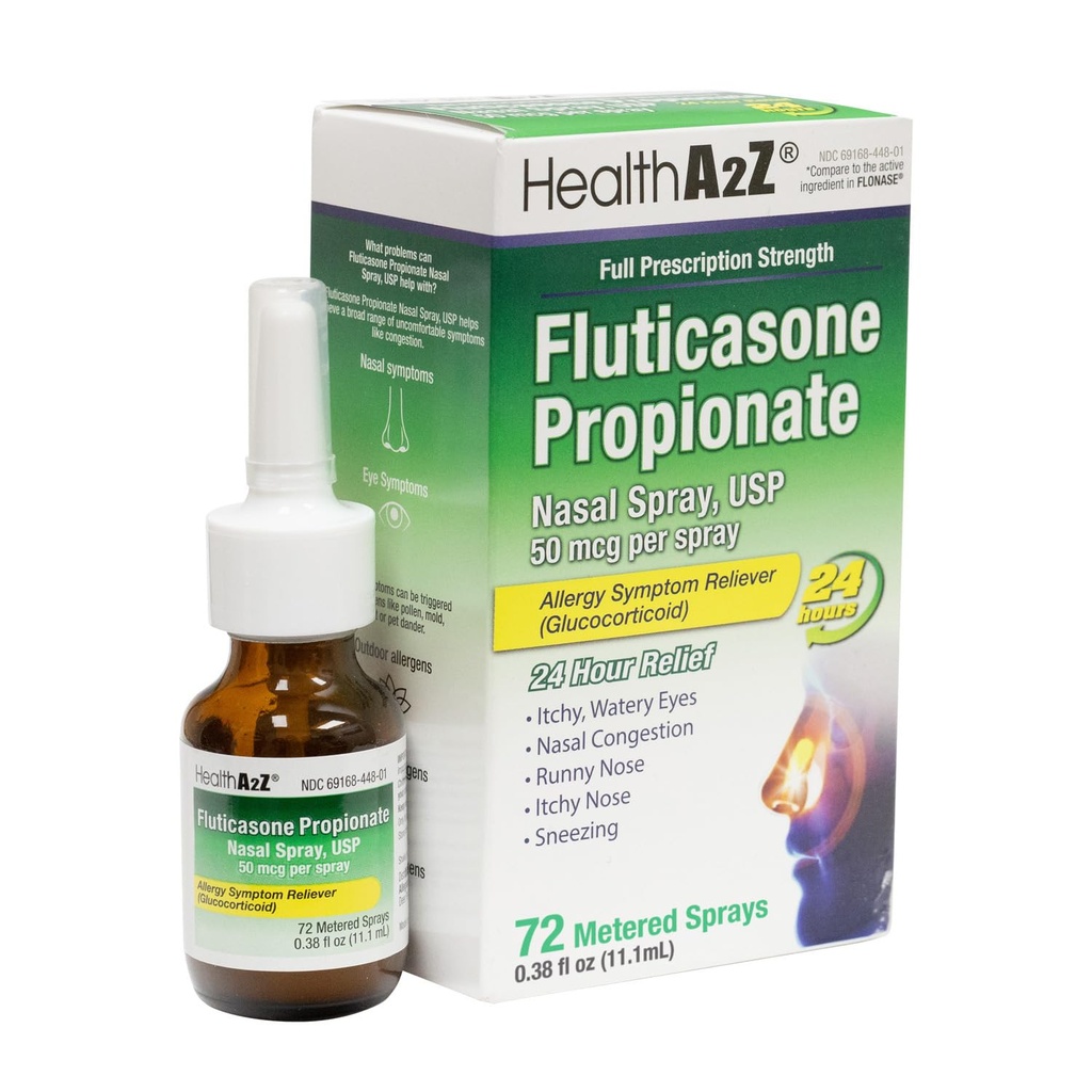 HealthA2Z® Fluticasone Capsule Nasal Mix | 50 mcg per Spray | 24 Saat Antihidrasyon | 72 parfüm | 0.38 fl oz. (11.1mL) | Nasal Decongestant | Non-Drowsy | Antioksit | Anti-Drowsy | Antioksit | Anti-Drowsy | Antioksit | Antioksit | Antioksit | Anti-Drowsy | Antioksit | Anti-Drowsy | Antioksit | Antioksit | Antioksit