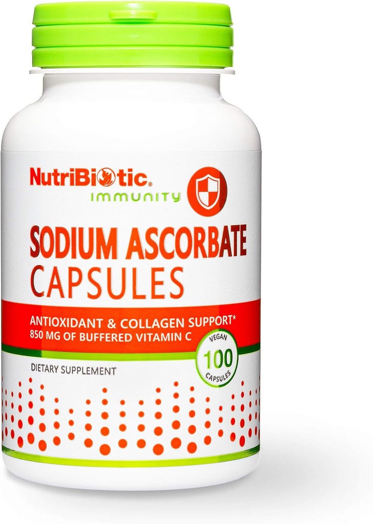 Nutribiotic - Ασκορβικό νάτριο Buffered Vitamin C Κάψουλες, 100 Ct 