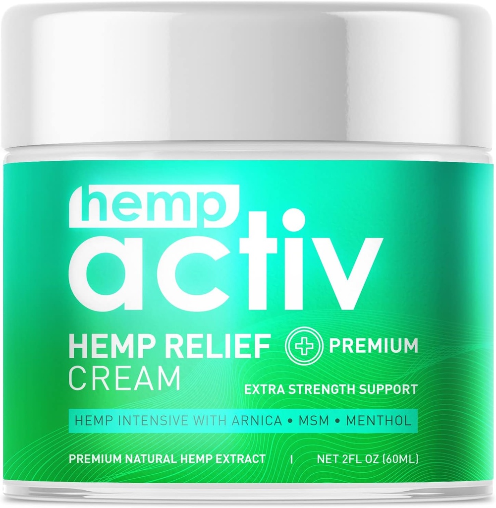 Κρέμα κάνναβης με Menthol, MSM & Arnica – Ελαφριά, γρήγορης απορρόφησης ενυδατική κρέμα – Αναζωογονητική, μη λιπαρή φόρμουλα για Νουριχμένο δέρμα – 2 Fl Oz