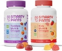 SmartyPants Toddler and Kids Multivitamin Gummies Bundle: Omega 3 Fish Oil (EPA/DHA), Vitamin D3, C, Vitamin B12, B6, A, K & Zinc, Biotin, Gluten Free, Three Fruit Flavors (30 Day Supply)