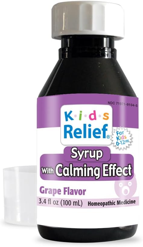 Çocuklar için Calming Etkisi ile Kalp Yardımı, 0-12 Yrs, Grape Flavor, Gluten ve Dye Free, Hayır Eklenmiş Şeker, 3.4 ozz