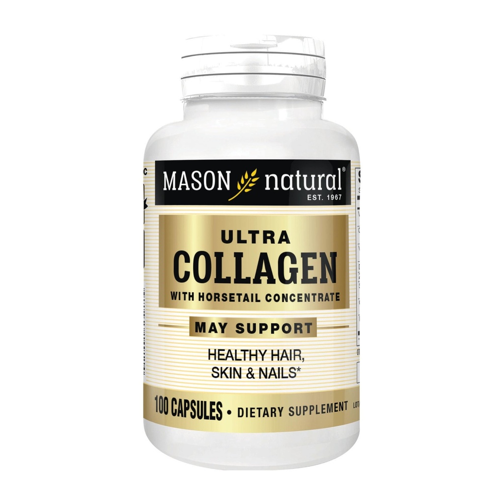 MASON NATURAL Ultra Collagen Capsules,% 100 Pure Hydrolyzed Collagen Supplement for Health Skin, Hair, Nails & Commons, 100 Count, 50 Day Supply