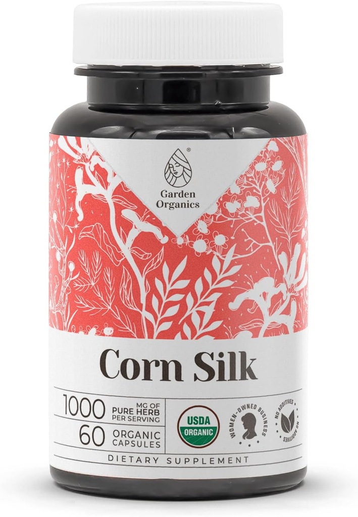 Corn Silk USDA Organik 60 Capsules | Yüksek Lisans Doğal Supplement | Sertifikalı Organik Vejetaryen Capsules ve Organik Corn Silk (Zea Mays) Kuru İpek (60 Capsules)
