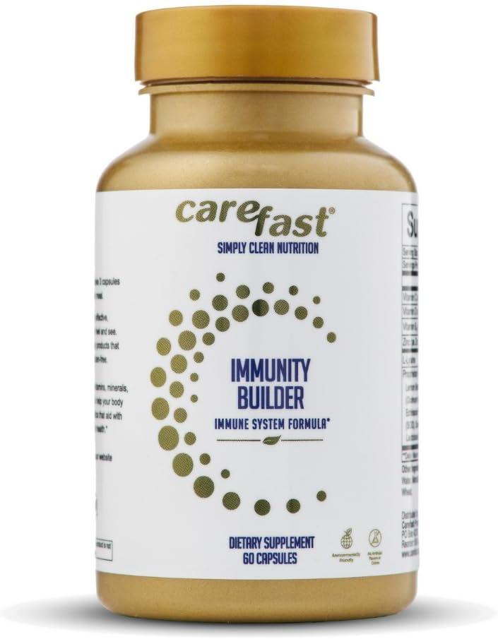 Immunity Builder Supplements - 60 Doğal Vegan Capsules - Vitaminler C, B6, D, Elderberry Extract & çinko - Immune System Support ATM for Men, Women, Seniors