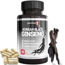 GeumHeuk Koreli Black Panax Ginseng Capsule 1000 mg - 90 Vegan Capsules Non GMO, High Ginsenosides, High Abxia Rate, Geliştirilmiş Immunity, mental Performans, Stamina & Energy, Men & Women