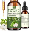 Soursop Bitters Liquid multivitami Drops,Pure Organik Soursop Leaves Extract,Immune Boost,Cell Support & Rejenerasyon, Sugar/Gluten Free, Natural Flavor, 2 Fl Oz