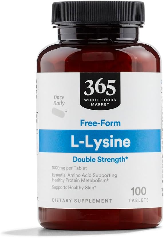 Ολόκληρη αγορά τροφίμων, L-Lysine διπλή δύναμη, 100 κόμης