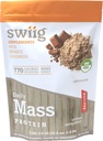 Swiig Mass Builder Protein Powder, Chocolate, Χωρίς ΓΤΟ συστατικά, Χωρίς τεχνητές γεύσεις, χρώματα ή γλυκαντικά, Χωρίς πληρωτικά, 3.3 Pound τσάντα