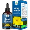 USDA Organik Mullein Drops for Lungs - Herbal Lung Detox & Cleanse with Marshmallow Root & Plantain Leaf for Respiratory Lung Health - Mullein Leaf Tincture Drops