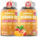 B2 Vitaminleri | Yetişkinler ve Çocuklar için 400 mg | Energy & Migraine Relief | Sugar Free B2 Vitamin VIT B | Non GMO, Vegan, 120 Counts