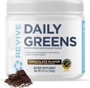 Revive MD Günlük Yeşil Toz Superfood (Chocolate) - Enerji Seviyelerini Desteklemek için Supergreens - Fiber Intake - Sebze Destekleri Digestion ve Gut Health