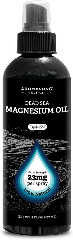 Aromasong Extra Strength Ultra-Pure Magnesium Spray + OptiMSM (23mg Μαγνήσιο σε κάθε Spray) 8 Oz, Γνωστό ότι χρησιμοποιείται για το πόδι δυσφορία και την προώθηση του ήρεμου ύπνου...