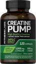 Fitness Laboratuvarları Kretine Capsules | 120 Kont | 3000 mg | Alman Kretine Monohidrat | Krevale | Pump Supplement | Plus Nitrik Oksit Precursor | HPLC Tested | Non-GMO