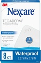 Nexcare Tegaderm Suları Saçıyor, kirli, Germproof, Minor Burns'a Korumak, Yararlar, Fırkalar, Fırkalar ve Abrasions, 2.375 x 2.75