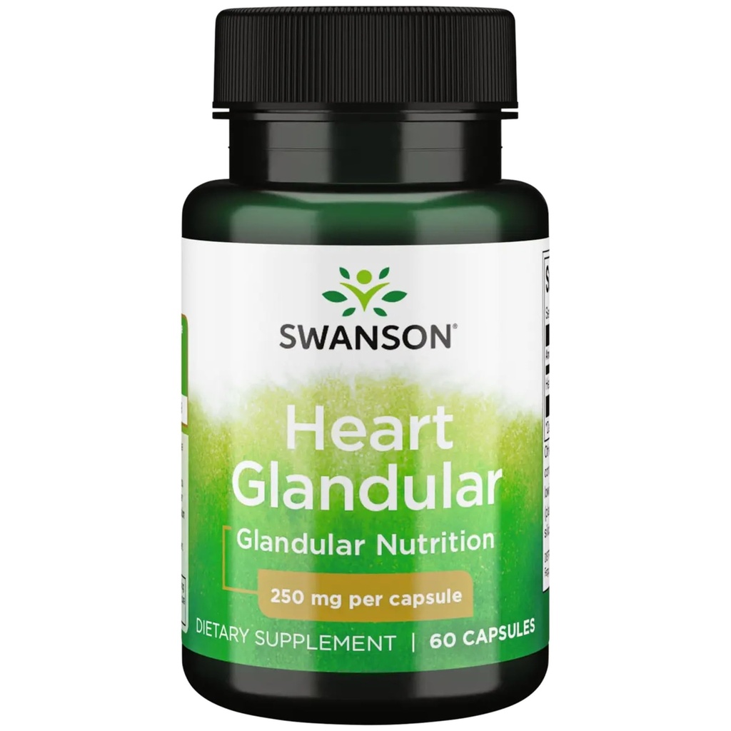 Swanson Raw Heart Glandular 250 Milligrams 60 Κάψουλες