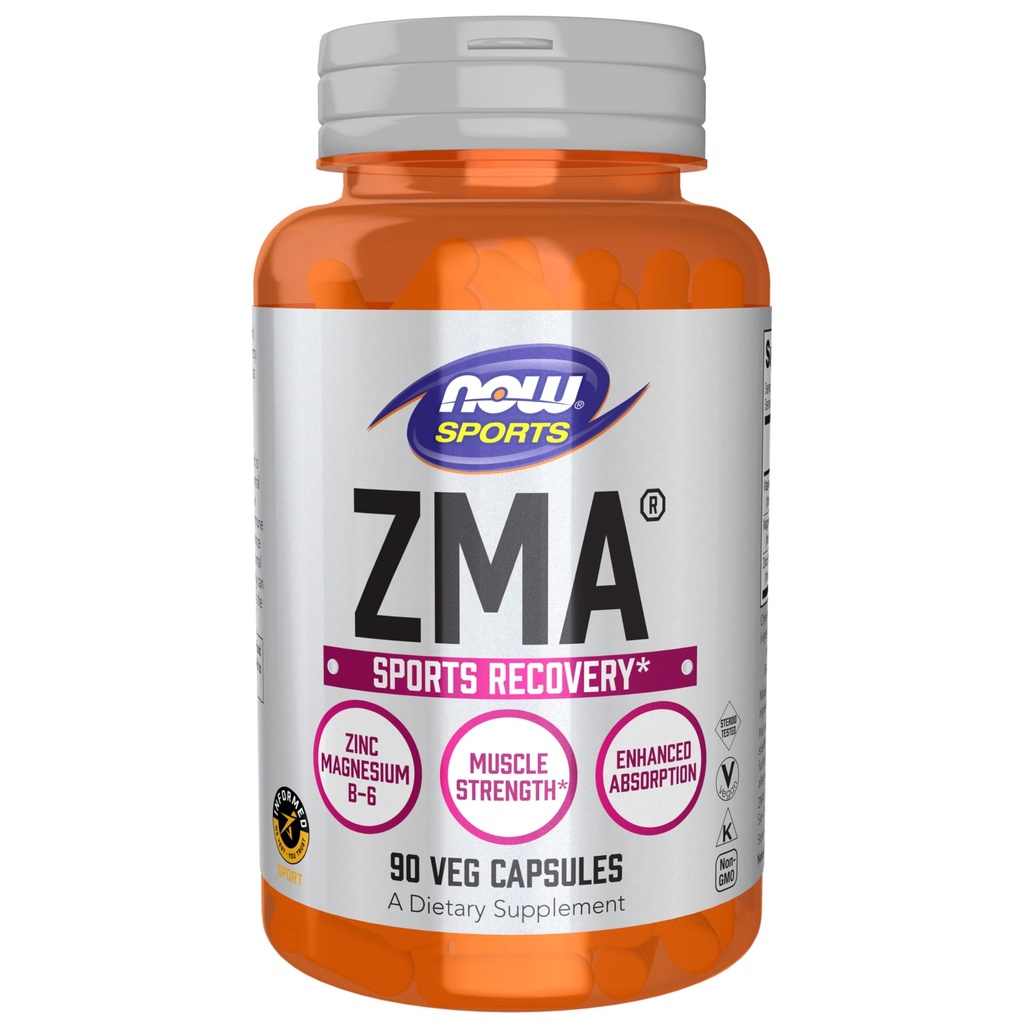 Şimdi Gıdalar Spor Beslenme, ZMA (Zinc, Magnezyum ve B-6), Geliştirilmiş Aborpsiyon, Spor Kurtarma*, 90 Capsules