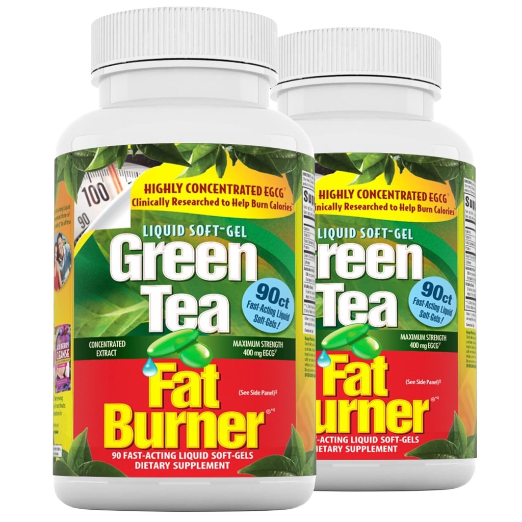 Uygulamalı Beslenme Green Tea Fat Burner - 90 Sıvı Yumuşak-Gelişme, 2 Paket - Calorie Yakma ve Malzeme Güçlü Antioksis - 90 Toplam Hizmetler