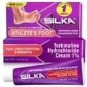 SILKA Anti-Fungal Cream, Klinik Anti-Fungus Ayak Tedavisi, Jock Itch & Ringworm Remedy, Maksimum Güçlü, Hızlı Yönleme ve Yanma, 1 Oz