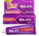 SILKA Anti-Fungal Cream, Klinik Anti-Fungus Ayak Tedavisi, Jock Itch & Ringworm Remedy, Maksimum Güçlü, Hızlı Yönleme ve Yanma, 1 Oz