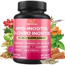 BMVINVOL Inositol Supplement - Myo-Inositol ve D-Chiro Inositol Ideal 40:1 - Plus Berberine, Cinnamon, Ashwagandha + 5 More - 60 Capsules