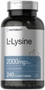Horbäach L-Lysine | 2000 mg | 240 Caplets | Vegetarian, Non-GMO ve Gluten Free Supplement Supplement Supplement