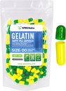 XPRS Nutra Size 00 Empty Capsules - 100 Count Empty Gelatin Capsules - Pills DIY Capsule Filling - Fillable Pill Gel Caps for Do-It-Yourself Supplements (Green/Yellow)