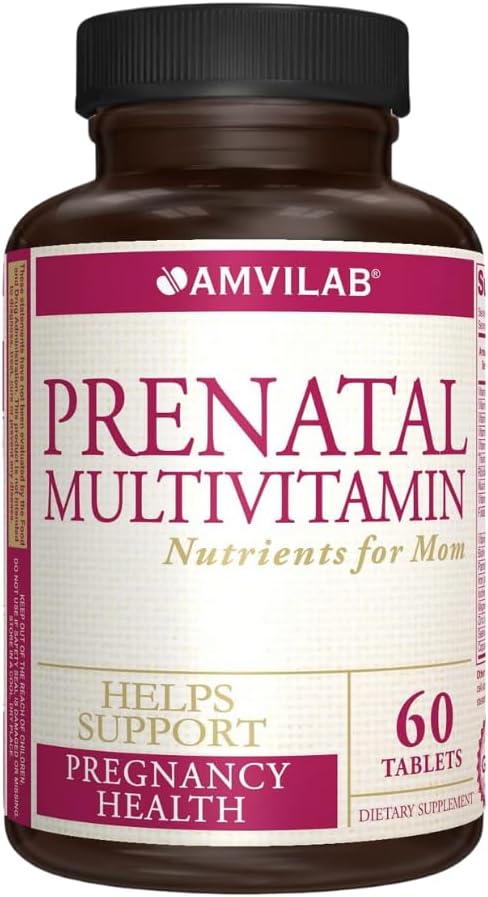 Prenatal Multivitamin - Hamile Sağlığı Destekleyin - Immune System & Fetal Development - Anne ve Bebek için Temel Nutrients - Güvenli Formula - Diyet Supplement - 60 Tabletler