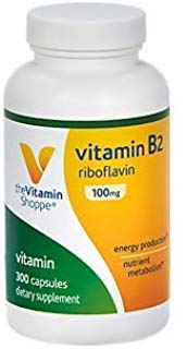 Shoppe Vitamin B2 (Riboflavin) 100 mg - Enerji Prodüksiyon & Nutrient Metabolism Support Supplement, Essential B - Once Daily, Gluten Free (300 Capsules)
