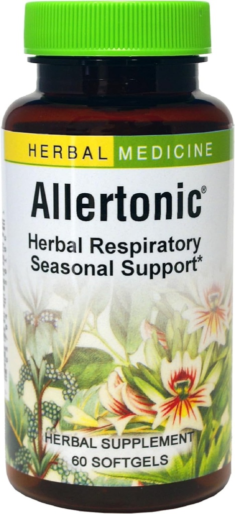 Herbs Etc. Allertonic - Sağlıklı Nefes Desteği - Mevsimlik Discomfort'a Yardım İçin Herbal Doktr - Lung & Respiratory Health Support with Sting Nettle - 60 Softgels (60 Hizmet)