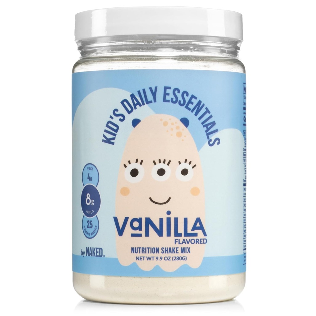 Çıplak Vanilla Kids Daily Essentials, Çocuklar Protein Shake Organik Süt, 6 Organik Sebzeler, 25 Vitamin ve Mineraller, Yapay Tatlıcılar, Flavors, Colors veya Preservatives