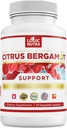 Yüksek Cholesterol için Citrus Bergamot Supplement - 1000 mg Citrus Bergamot Extract 10:1 (2 Caps) - Organik, Non-GMO, Patentli Klinik Sınıf Bergamot - 60 Capsules