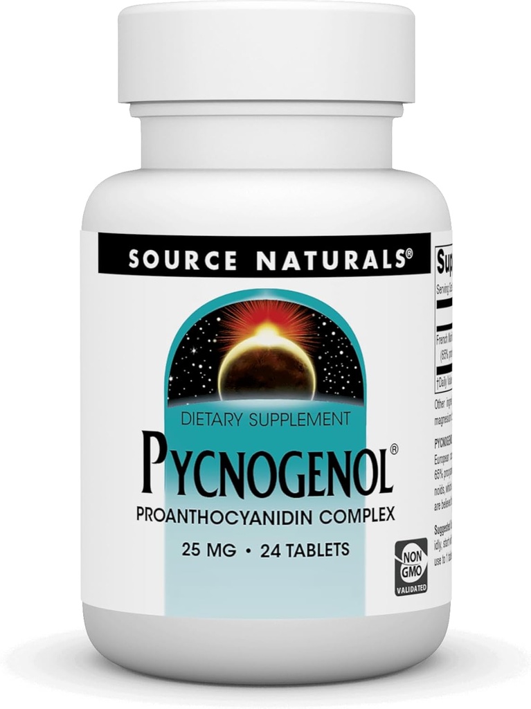 SOURCE NATURALS Pycnogenol 25 Mg Tablet, 24 Kont