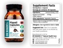Κάψουλες Pippali του DR WAKDE (Μακρύ πιπέρι, 60 Veg Caps, φυτικό συμπλήρωμα, Ayurvedic βότανα, όλα φυσικά, Vegan)