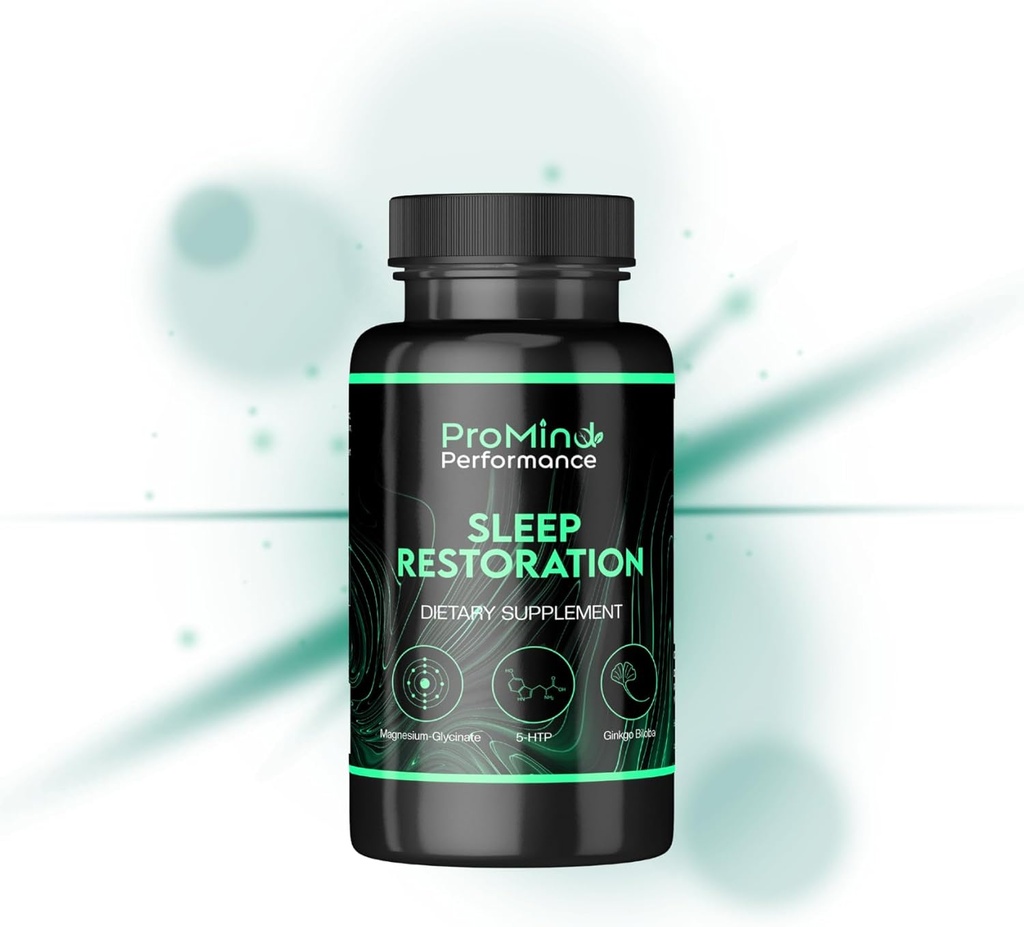 ProMind Sleep Aid- Nootropic, Magnezyum Glycinate, Tryptophan, Ginkgo, L-Theanine, 5-HTP ve Valerian Root, 120 Capsules - 40 Servisler