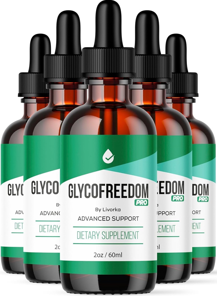 (5 πακέτο) GlycoFreedom Drops, GlycoFreedom, GlycoFreedom Liquid Drop, Advanced Formula GlycoFreedom, 5 μπουκάλια για 5 μήνες