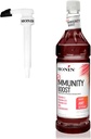 Monin - Toplam Immunity Boost, Immune Support Supplement, Sıvı Vitaminler, Mineraller ve Antioksilar, Immune Boosting Vitamin C & D + Elderberry, For All Beverages, Low Calorie (1 Liter + Pump)