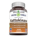 Amazing Formulas Nattokinase Diyetary Supplement 100 mg Veggie Capsules Supplement | 2000 FU Enzyme Activity | Non-GMO | Gluten Free | Made in USA (270 Count)