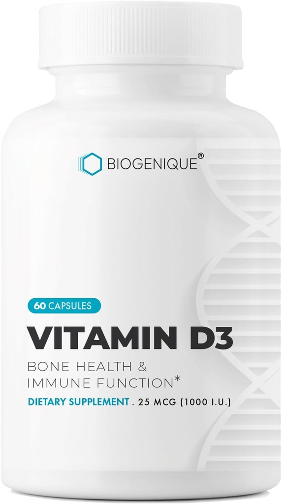 Naturals Η βιταμίνη D3 1000 IU, για υγιή οστά και δόντια, συντήρηση της καλής υγείας, 60 κάψουλες βιταμίνης D3 βοηθά στην πρόληψη της ανεπάρκειας βιταμίνης D - φαρμακευτικό βαθμό, μη ΓΤΟ