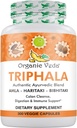 Organik Veda Triphala Toz 300 Capsules, 1000 mg - Kolon için Organik Triphala Supplement, Immune, Gut & Digestion Health - All Green Antioksis Amla, Haritaki & Bibhitaki - Vegan Pills